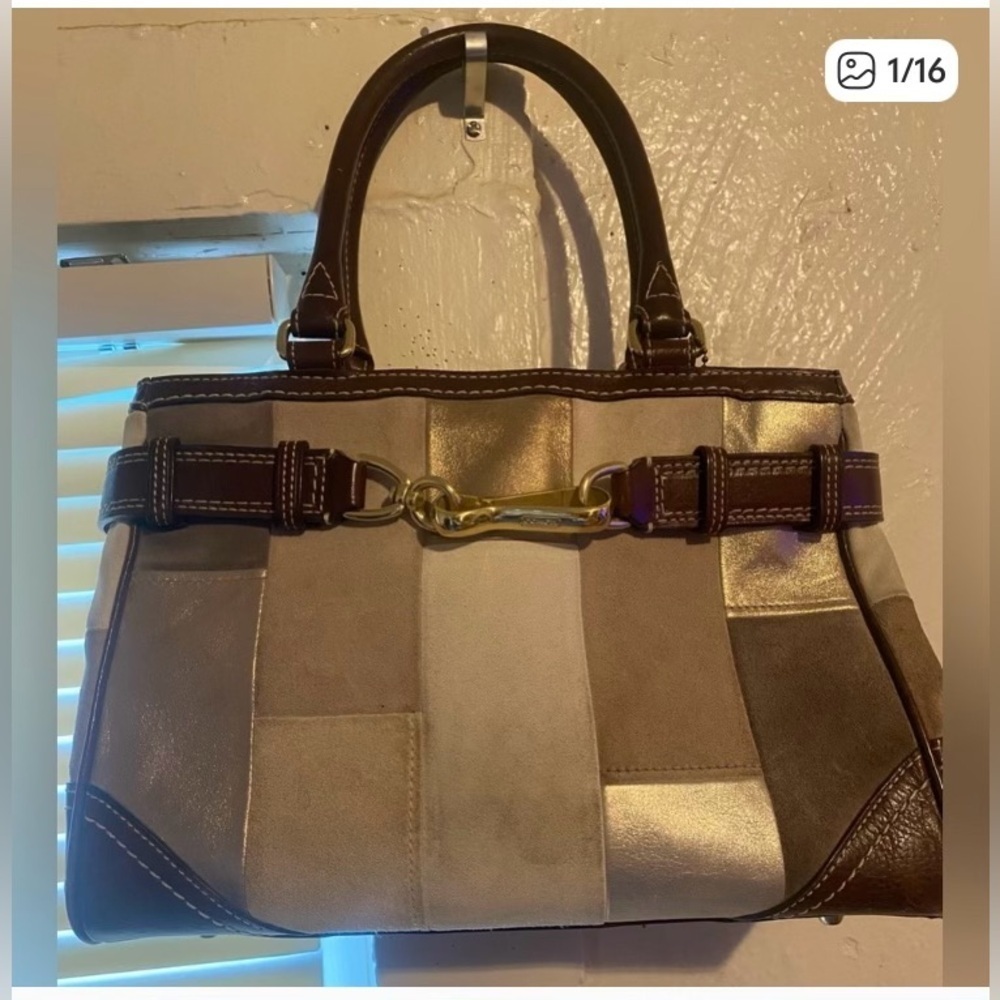 Vintage Coach multicolor patchwork bag